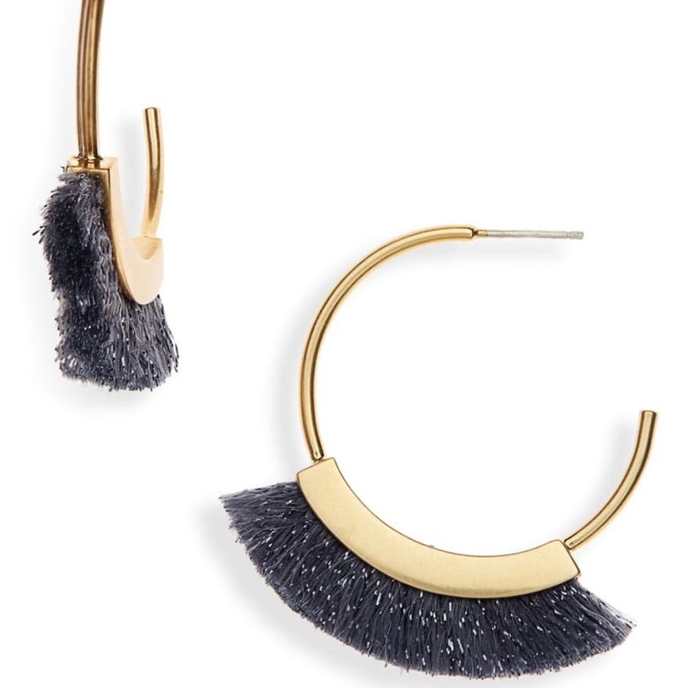 Madewell Fringe Hoop Earrings